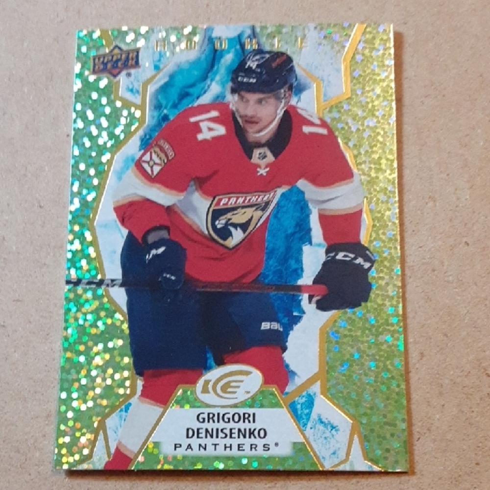 Florida Panthers Hockey Rookie Trading Cards with Red and Green Accents